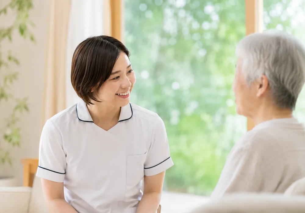 在宅で支援を行う様子